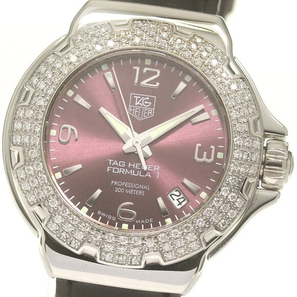 TAG HEUER Formula 1 WAC1219-0 diamond bezel date Quartz Ladies Watch_862440 - Picture 9 of 11